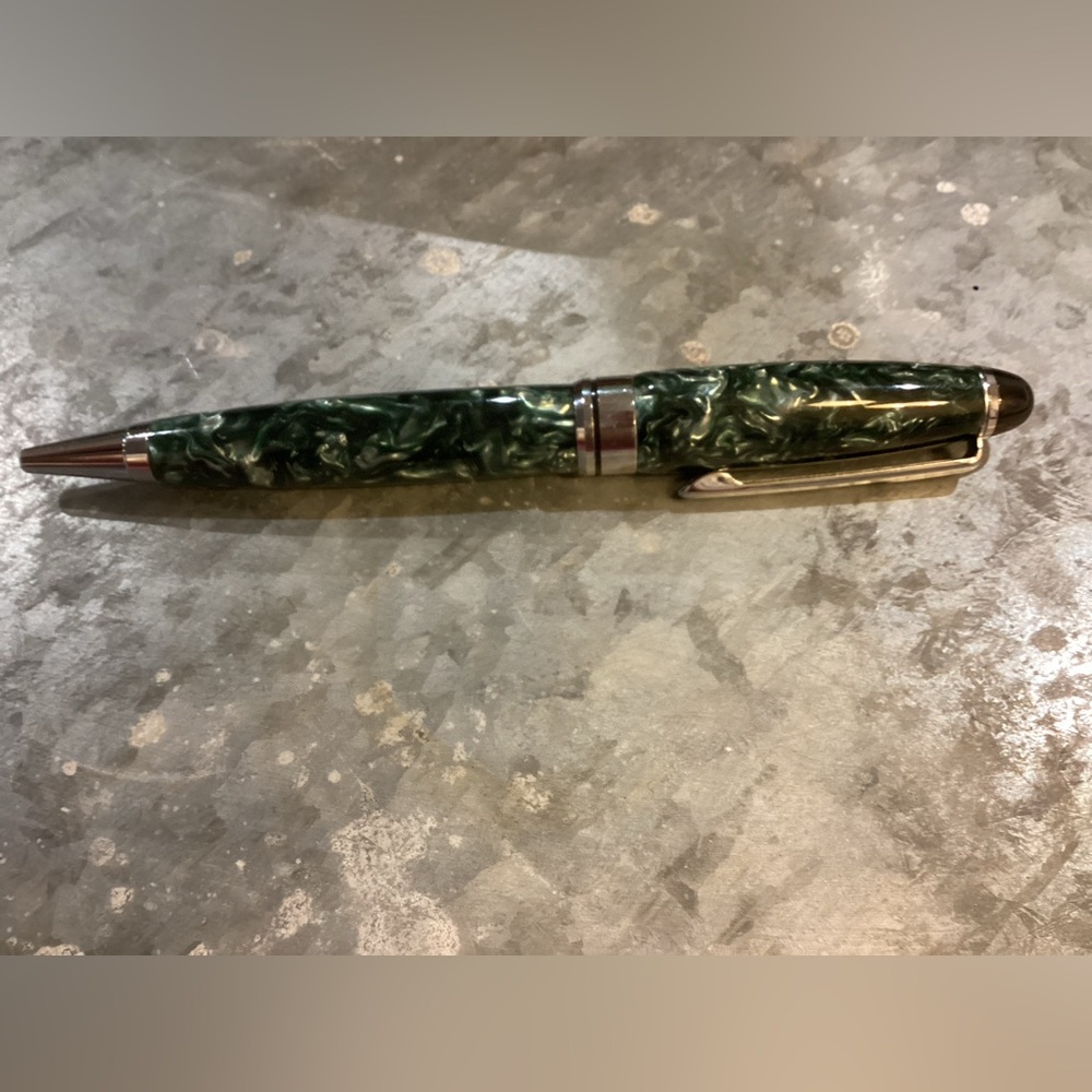 Green Marble Pattern Handmade Ballpoint Pen